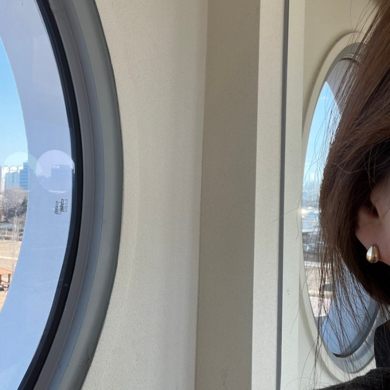 [도로시]페블 물방울 귀걸이_