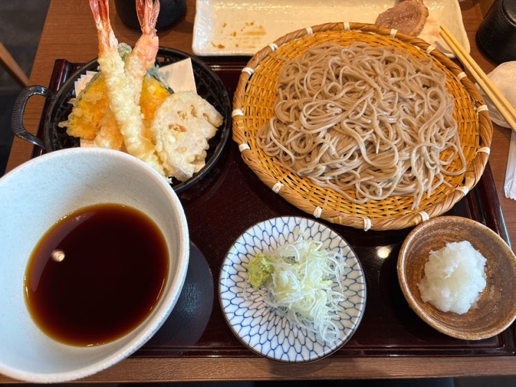  도쿄 후쿠라스 시부야 소바 맛집 타케노우치, 메밀면 튀김 텐푸라