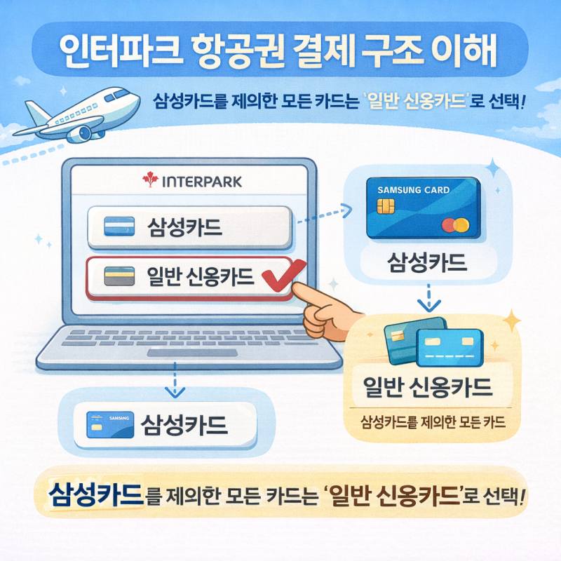 인터파크 항공권 결제, 농협 체크카드로 가능한가요?