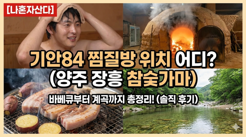 [나혼자산다] 기안84 찜질방 위치 어디? 양주 장흥 참숯가마 바베큐부터 계곡까지 총정리