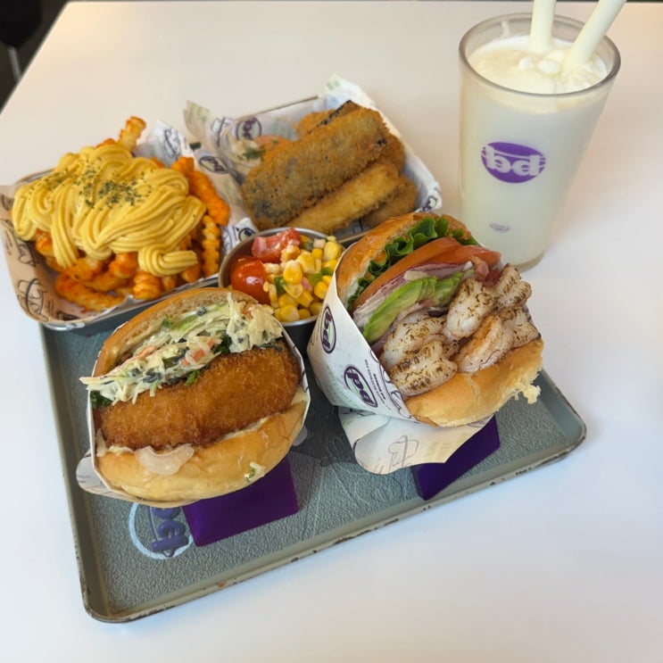  성수역 햄버거 맛집 bd버거 성수 두툼한 수제 새우버거