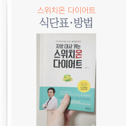 스위치온 다이어트란? 식단표·방법 정리