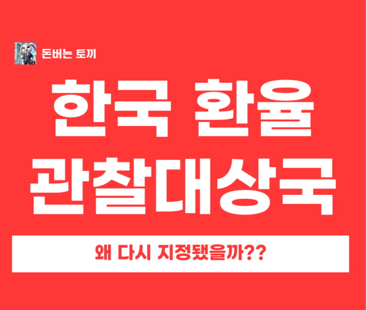  한국이 환율조작국? 미국이 우리를 '관찰대상국'으로 다시 지정한 진짜 이유