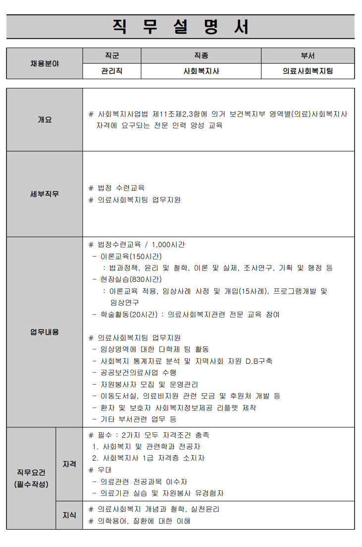  2026 일산병원 의료 사회 복지사 청년인턴 합격 자소서 공유. pdf