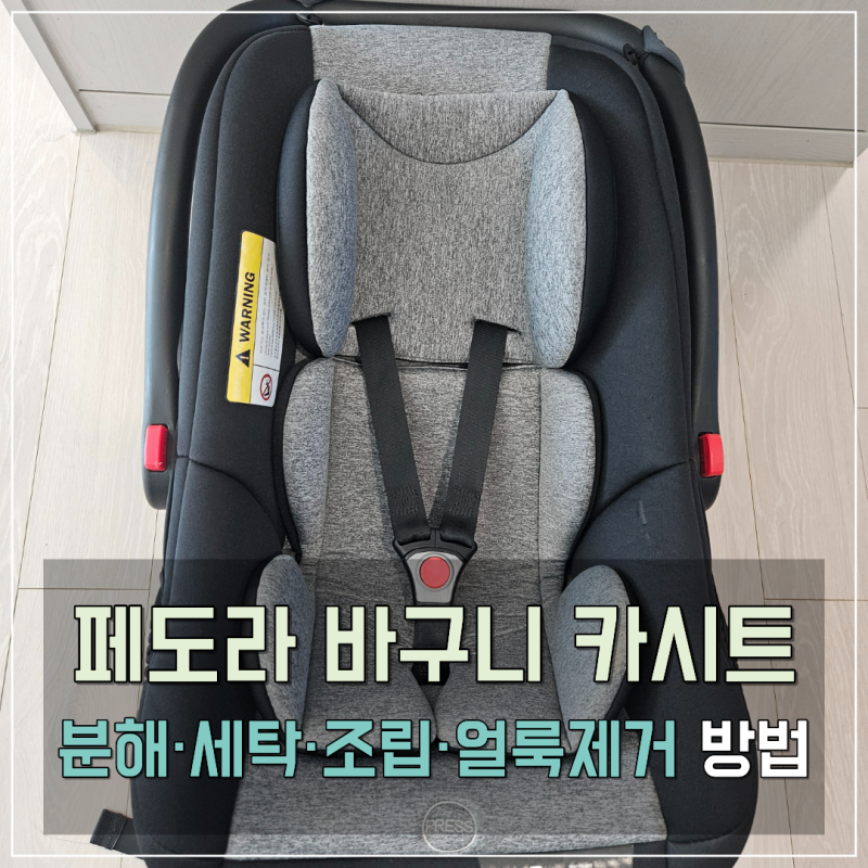 페도라 바구니 카시트 세탁부터 분해·조립 후기 얼룩제거 팁