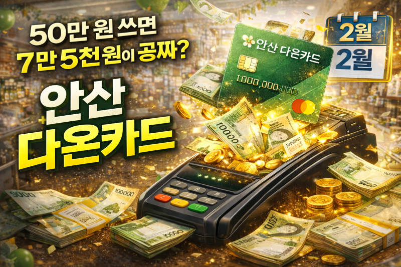 안산시는 15% 돌려준다 다온 카드 결제 즉시 캐시백 설 명절 장보기 비용 반값 도전