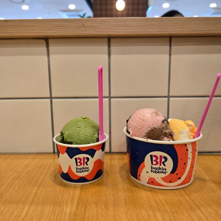  배스킨라빈스 신메뉴 진정한 쫀꾸렛, 크림치즈 피치 타르트, 치즈 고구마구마, 그린티 내돈내산 솔직후기