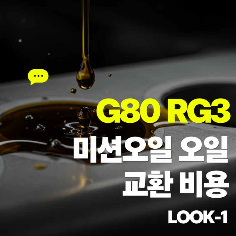 제네시스 G80 RG3 미션오일 교환 비용, 24만원 vs 40만원?
