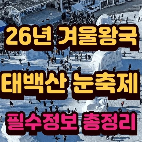겨울왕국 실사판 2026 태백산 눈축제 필수 정보 총정리