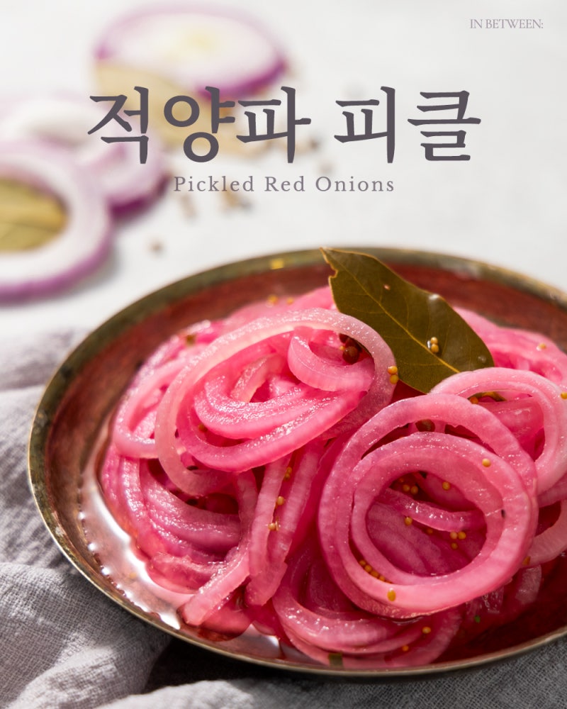 새콤달콤 아삭 적양파 피클 간단 레시피