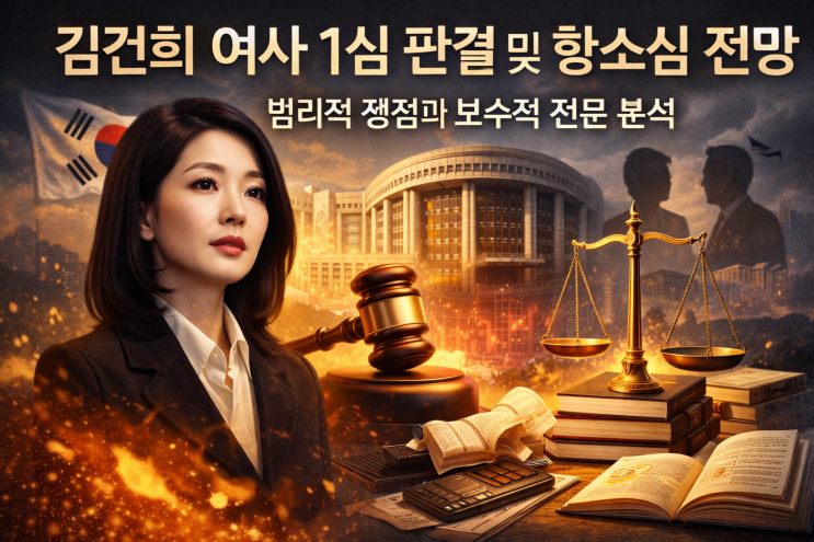  김건희 여사 1심 판결과 항소심의 법리적 격돌: 무죄와 실형 사이의 쟁점 상세 분석