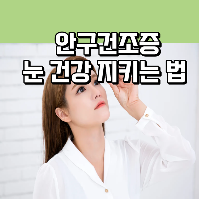 눈 피로도 줄이는 안구건조증 예방 습관과 추천음식 영양제