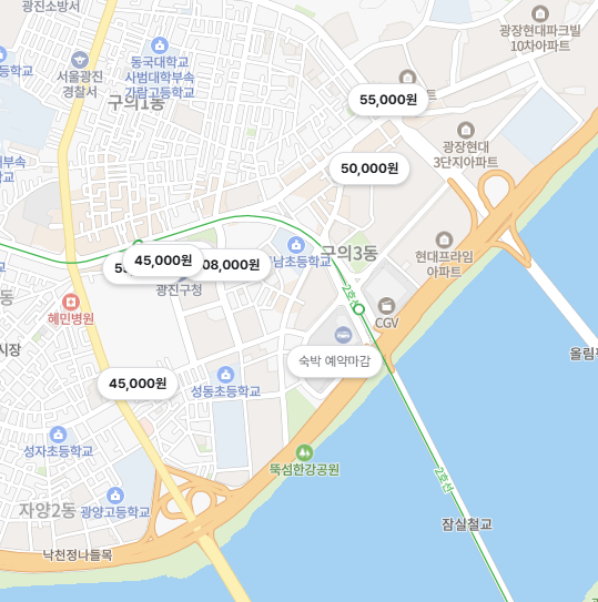  강변역 모텔 찾는다면