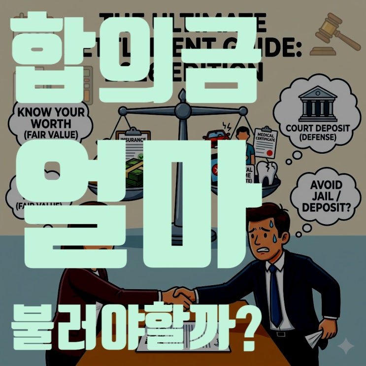  [2026년 최신] 합의금 시세 총정리: 교통사고부터 폭행까지 얼마 불러야 할까?