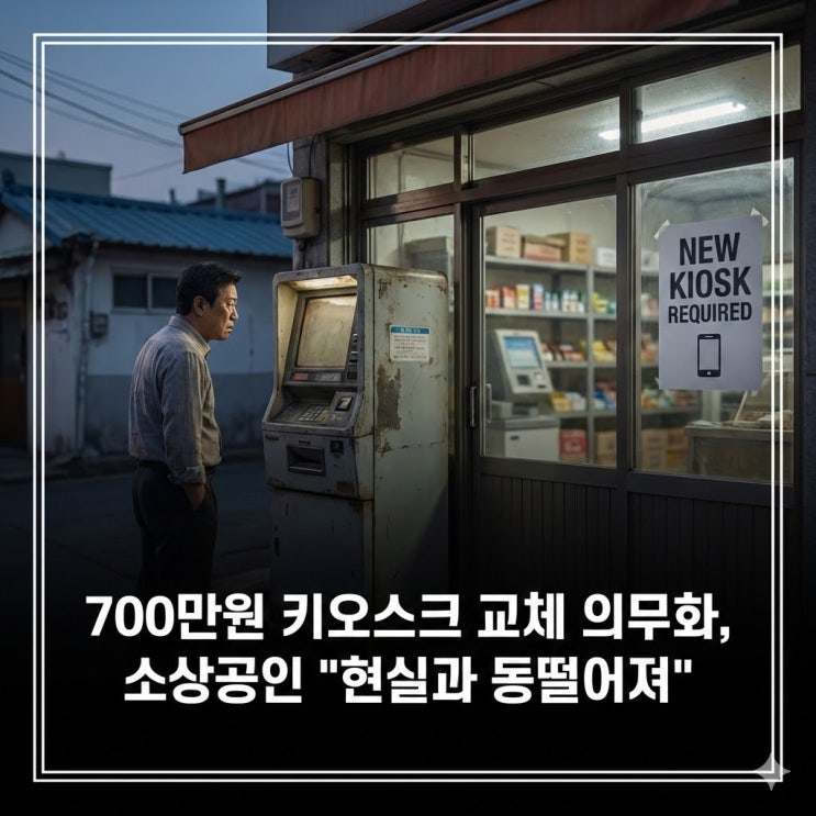  700만원 키오스크 교체 의무화, 소상공인 "현실과 동떨어져"