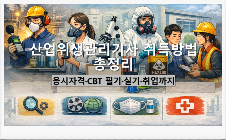  산업위생관리기사 취득방법 응시자격 CBT 필기 실기 취업까지 로드맵