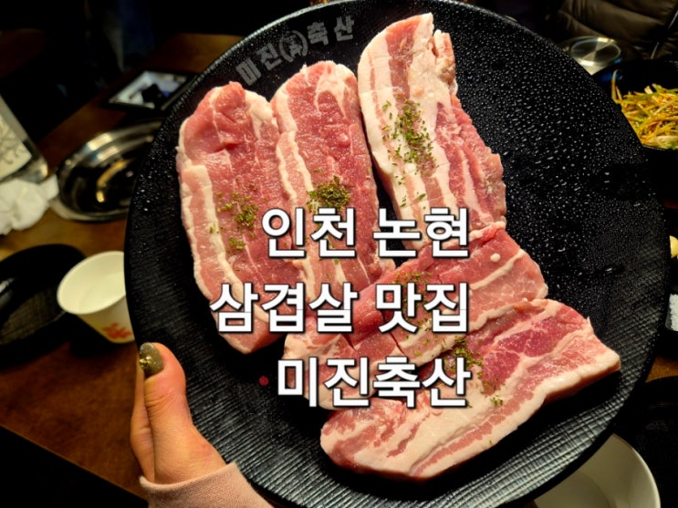  인천논현 맛집 삼겹살 미진축산 평일 방문 후기 100g에 4400원 착한 가격