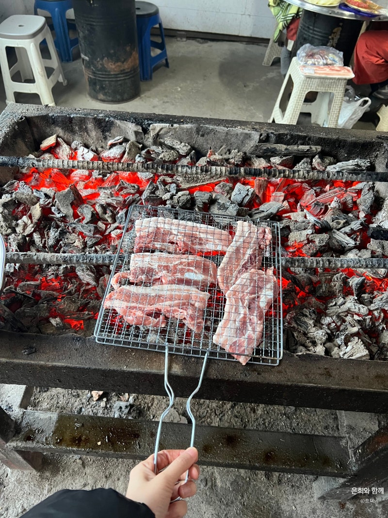 삼겹살 구워 먹는 기안84 찜질방 양주 장흥 참숯가마 주말 방문