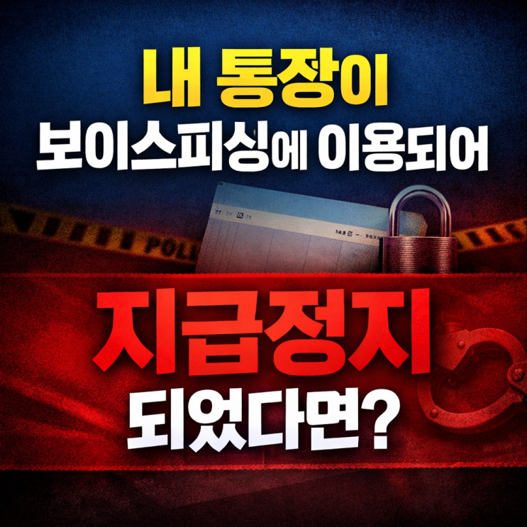  내 통장이 보이스피싱에 이용되어 지급정지 되었다면? 인덕원 보이스피싱 변호사가 알려주는 대응 방법
