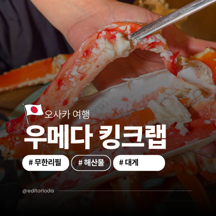  오사카 맛집 추천 우메다역 현지인 맛집 대게 킹크랩 무제한 카니조
