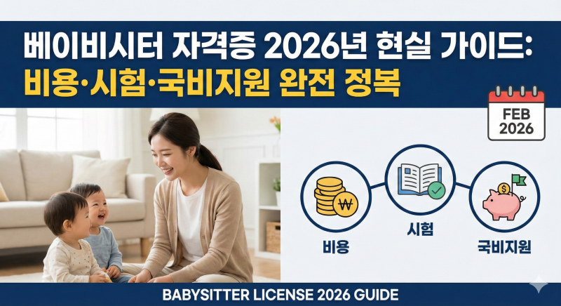 베이비시터 자격증 2026년 현실 가이드: 비용·시험·국비지원 완전 정복