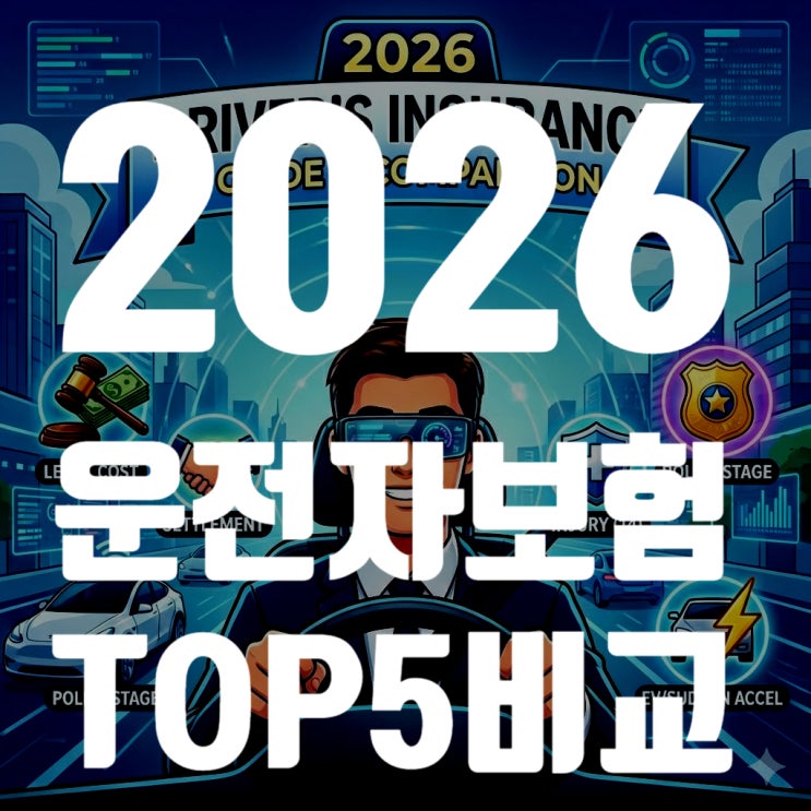  운전자보험 TOP 5 완벽 해부: 삼성화재, DB, 현대해상 비교 및 추천 가이드