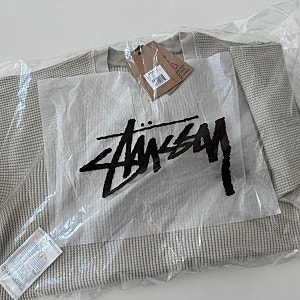 (스투시) 스투시 래글런 써멀 롱슬리브 L/XL 본 색상 사이즈 비교, 착샷후기, 스투시 맨투맨 추....