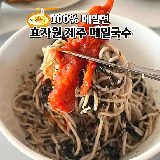  효자원 제주 메밀국수 100% 메밀면 들기름막국수 콩국수