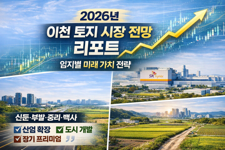   2026년 이천 토지 시장 전망 리포트! 신둔·부발·중리·백사면 입지별 미래 가치 전략