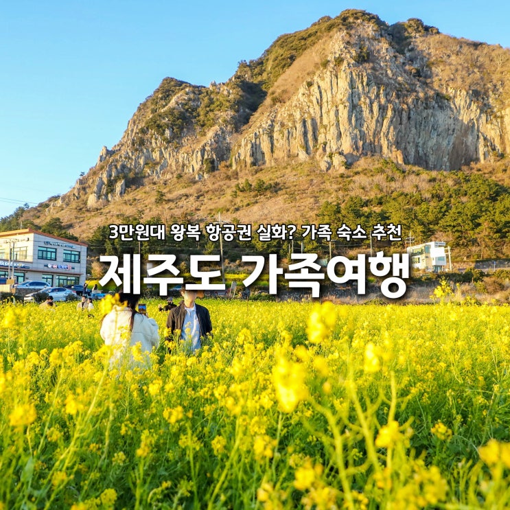  3박4일 제주도 비행기표 예약 3만원대 가족숙소 추천