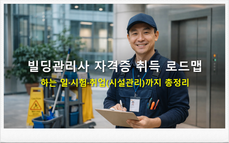  빌딩관리사 자격증 취득 로드맵｜하는 일·시험·취업(시설관리)까지