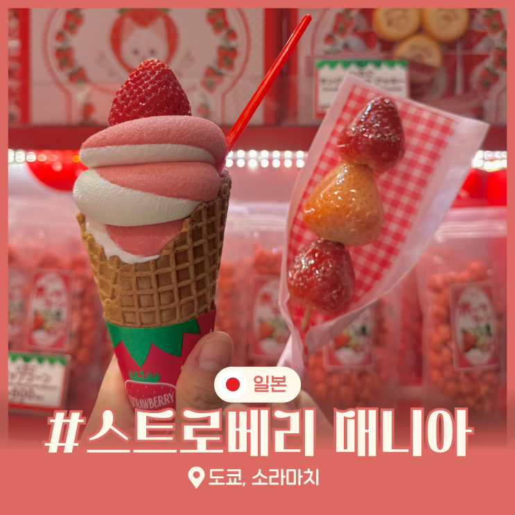  도쿄 스카이트리 가볼만한곳 일본 여행 딸기 간식 스트로베리 매니아