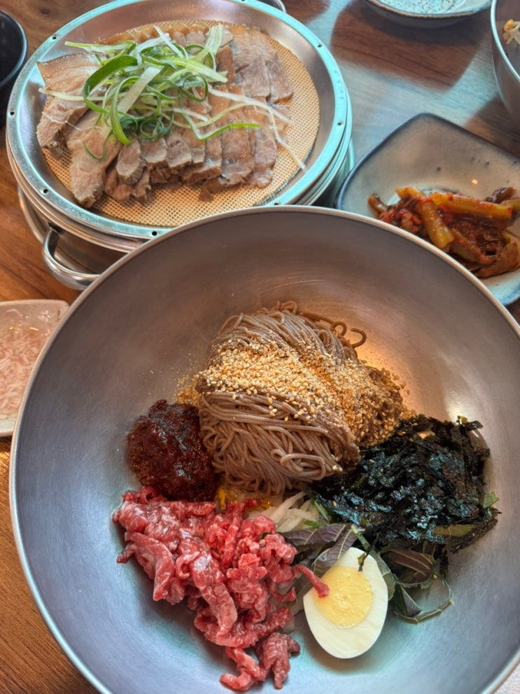  용인 막국수 맛집 육회비빔밥 수육도 존맛 정담식당