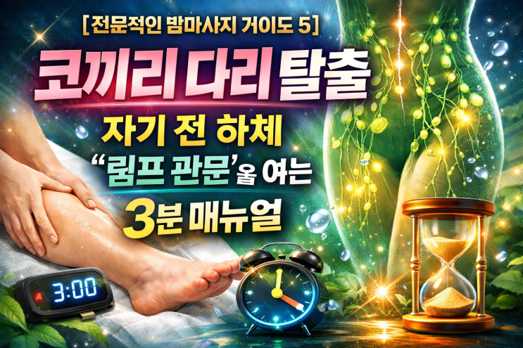  [전문적인 발마사지 가이드 5] 코끼리 다리 탈출, 자기 전 하체 '림프 관문'을 여는 3분 매뉴얼