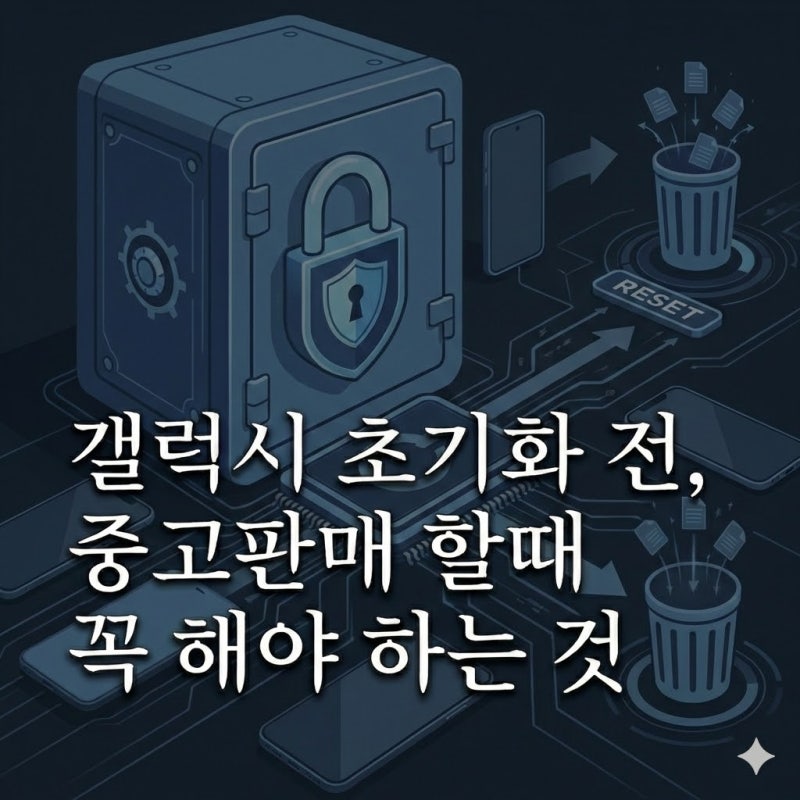 갤럭시 초기화 전, 중고판매 할때 꼭 해야 하는 것 리스트