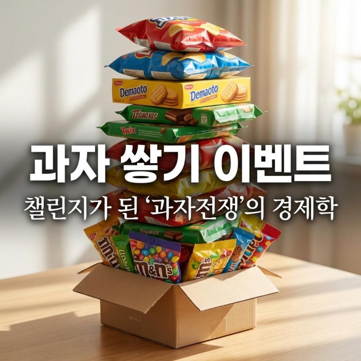  과자 쌓기 이벤트 이마트 8년 만의 귀환! 유튜브 챌린지가 된 '과자전쟁'의 경제학 (장단점 분석)
