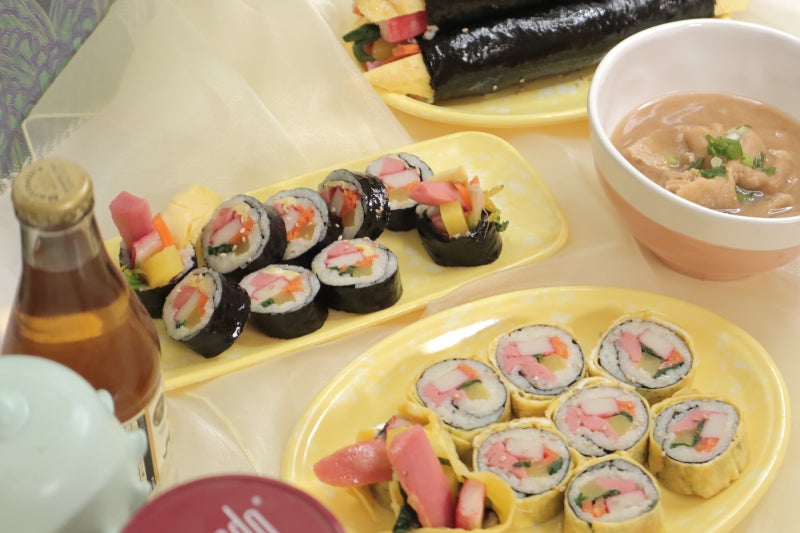 할머니표 김밥 레시피 기본김밥 만들기 분홍소세지김밥
