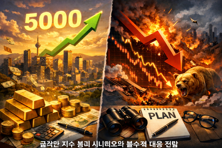 코스피 5000선 시대의 명과 암: 급격한 지수 붕괴 시나리오와 보수적 대응 전략