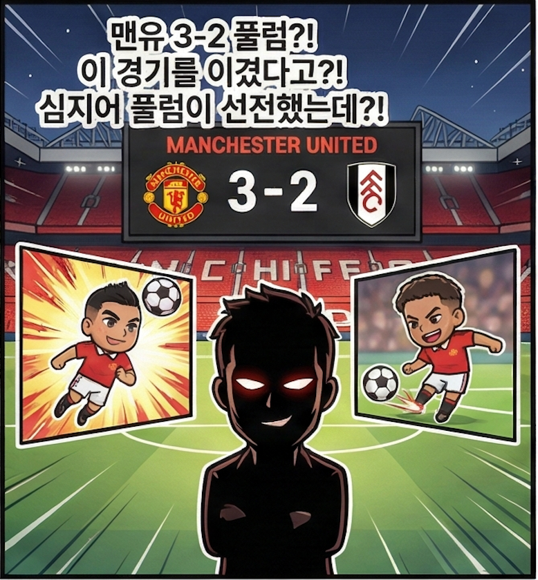 맨유 캐릭 감독님 3연승! 풀럼 격파하고 4연승+토트넘전 승리 가나요?! ♂️⚽️ (feat. 웹툰)