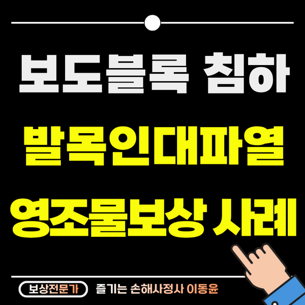  보도블록 침하 사고, 발목 인대 파열 영조물 보상 사례