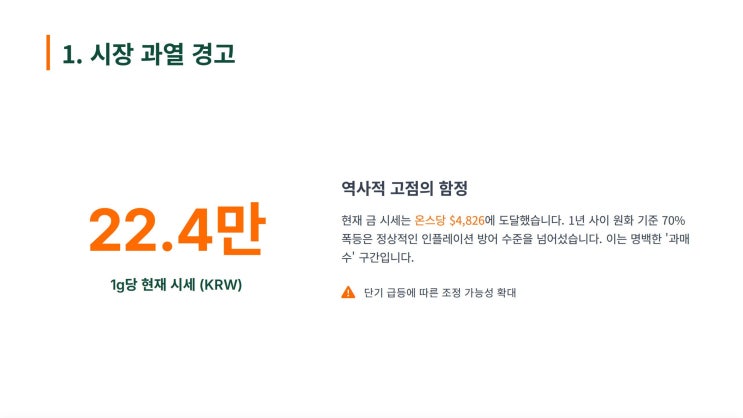  오늘의 금시세에 대한 생각