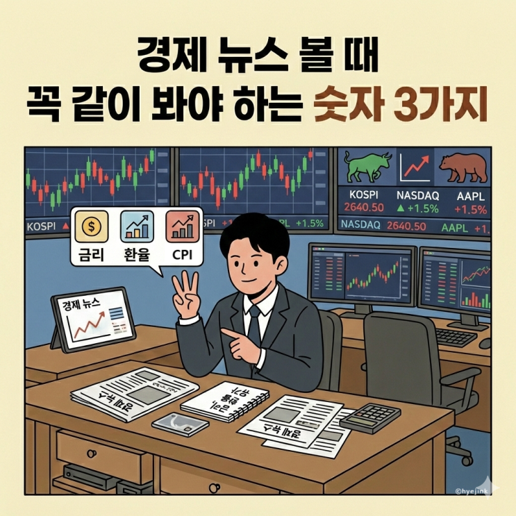  경제 뉴스 볼 때 꼭 같이 봐야 하는 숫자 3가지 - 금리, CPI(소비자물가지수), 환율