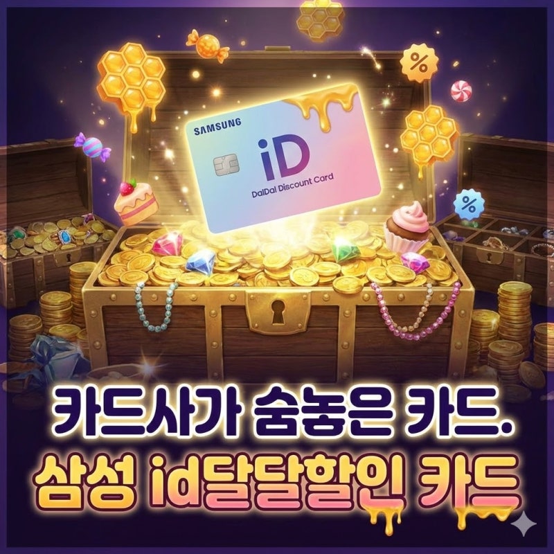 카드사가 숨겨놓은 카드 : 삼성 iD 달달 할인 카드. 미친 피킹률과 효율성. 강추