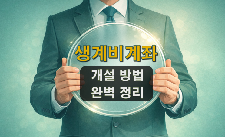  2026 전국민 압류방지통장 생계비계좌 개설 방법 완전정리