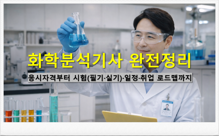  화학분석기사 응시자격부터 시험(필기·실기) 일정 취업 로드맵