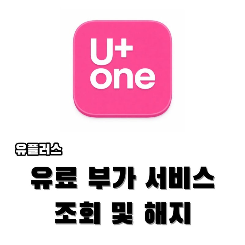유플러스 휴대폰 유료 부가서비스 조회 및 해지 방법