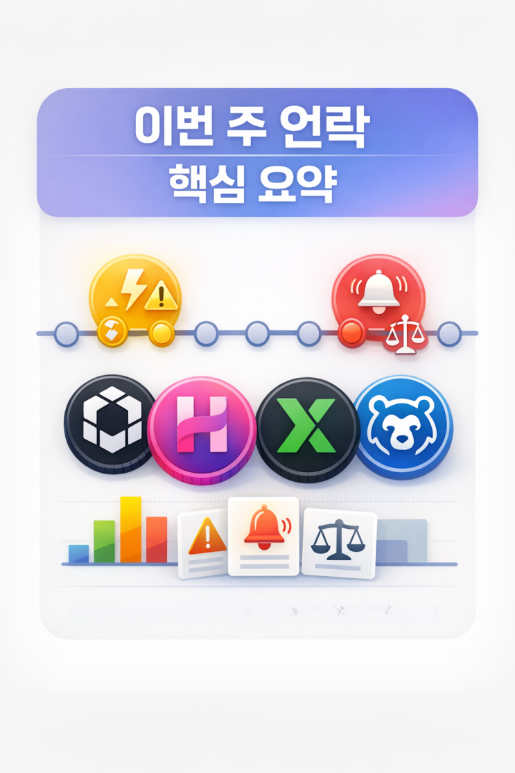  이번 주 대형 토큰 언락 일정(종목·시각·총액) 한눈에 정리 + 대응 체크리스트