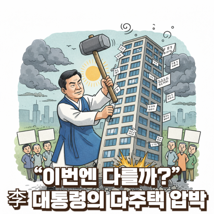  “이번엔 다를까?”李 대통령의 다주택 압박, 매물은 늘어나는데 집값은 잡힐까