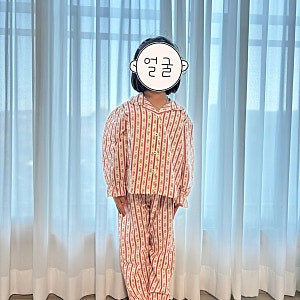 오르시떼 아동 잠옷 파자마 70사이즈 7살 착샷 후기 사이즈팁