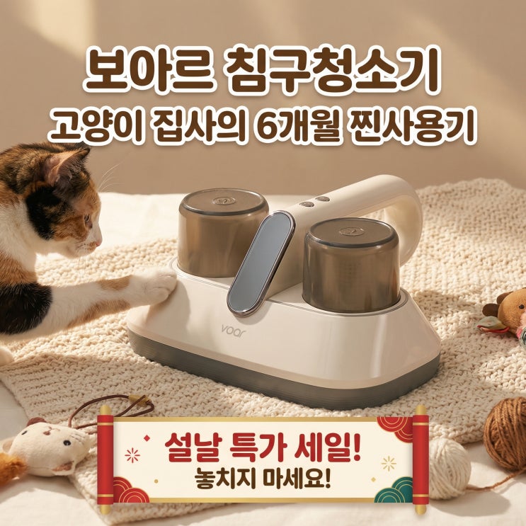  보아르 침구청소기 고양이 집사의 6개월 찐사용후기